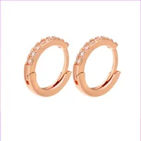 U Shape Simple Style Copper Artificial Gemstones Plating Earrings sku image 15