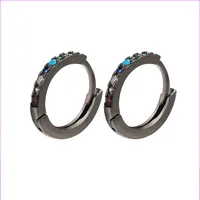 U Shape Simple Style Copper Artificial Gemstones Plating Earrings sku image 18