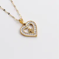Heart Fashion Stainless Steel Necklace Wholesale sku image 3
