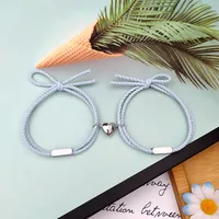 Heart Simple Style No Inlaid Titanium Steel Bracelets Wholesale main image 4