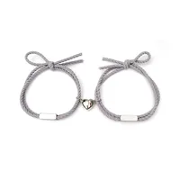 Heart Simple Style No Inlaid Titanium Steel Bracelets Wholesale main image 5