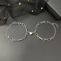 Heart Simple Style 304 Stainless Steel No Inlaid Bracelets In Bulk main image 2