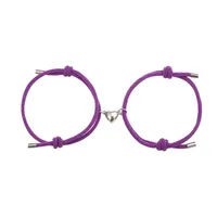 Alloy Heart Magnets Attract Simple Couple Bracelets A Pair Jewelry Wholesale Doublewinwholesale main image 5