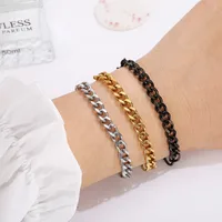 Geometric Simple Style No Inlaid Titanium Steel Bracelets Wholesale main image 2