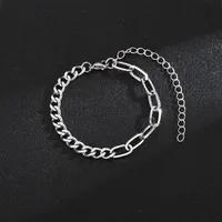 Geometric Simple Style No Inlaid Titanium Steel Bracelets Wholesale main image 4