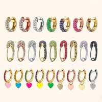 Heart Fashion Copper Plating Inlaid Shell Earrings main image 1