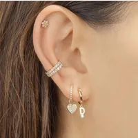 Heart Fashion Copper Plating Inlaid Shell Earrings main image 4