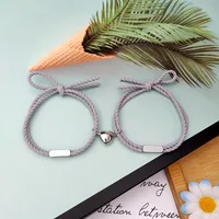 Heart Simple Style No Inlaid Titanium Steel Bracelets Wholesale sku image 3
