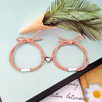 Heart Simple Style No Inlaid Titanium Steel Bracelets Wholesale sku image 5