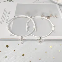 Simple Style Heart Alloy Plating No Inlaid Couple Bracelets sku image 2