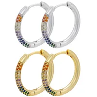 Géométrique Le Cuivre Placage Des Boucles D'Oreilles main image 1