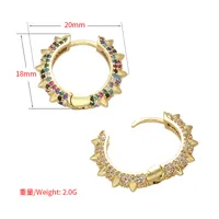 Constellation Fashion Copper Artificial Gemstones Plating Earrings main image 5