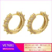 Constellation Fashion Copper Artificial Gemstones Plating Earrings sku image 2