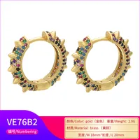Constellation Fashion Copper Artificial Gemstones Plating Earrings sku image 1