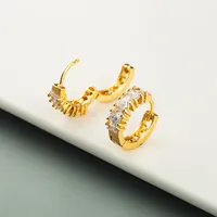 Butterfly Fashion Copper Artificial Gemstones Earrings main image 4