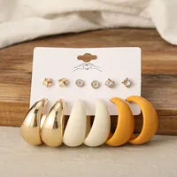 Flower Ethnic Style Arylic Artificial Gemstones Plating Earrings main image 4
