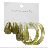 Flower Ethnic Style Arylic Artificial Gemstones Plating Earrings sku image 13