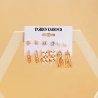 Flower Ethnic Style Arylic Artificial Gemstones Plating Earrings sku image 16