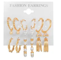 Flower Ethnic Style Arylic Artificial Gemstones Plating Earrings sku image 18