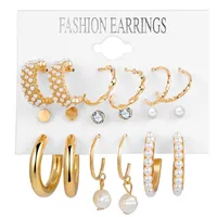 Flower Ethnic Style Arylic Artificial Gemstones Plating Earrings sku image 19