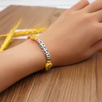 Letter Bohemian No Inlaid Plastic Soft Clay Bracelets Wholesale main image 3