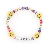 Letter Bohemian No Inlaid Plastic Soft Clay Bracelets Wholesale main image 5