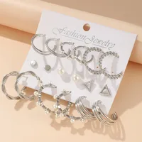 Novelty Plating Alloy Artificial Pearls Earrings sku image 8