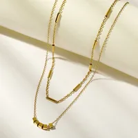 Géométrique Mode Acier Inoxydable Collier De Gros main image 2