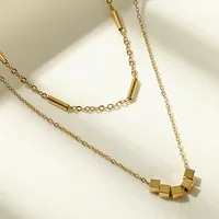 Géométrique Mode Acier Inoxydable Collier De Gros main image 4