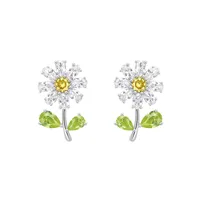 Flower Streetwear Copper Artificial Gemstones Earrings Ear Studs sku image 1