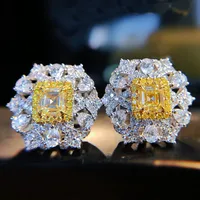 Geometric Fashion Copper Gem Earrings Ear Studs sku image 1