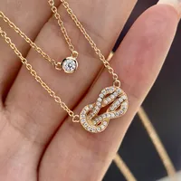 Letter Fashion Copper Pendant Necklace Wholesale sku image 4