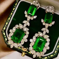 Geometric Fashion Copper Gem Diamond Earrings Ear Studs main image 3