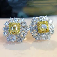Geometric Fashion Copper Gem Earrings Ear Studs main image 3