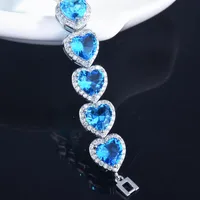 Heart Retro Artificial Gemstones Copper Bracelets Wholesale main image 3
