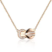 Letter Fashion Copper Pendant Necklace Wholesale main image 5