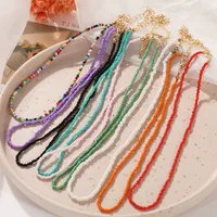 Bohemian Vintage Miyuki Beads Chain Solid Color Necklace Wholesale Doublewinwholesale main image 2