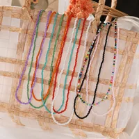 Bohemian Vintage Miyuki Beads Chain Solid Color Necklace Wholesale Doublewinwholesale main image 3