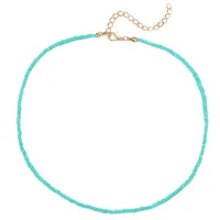Bohemian Vintage Miyuki Beads Chain Solid Color Necklace Wholesale Doublewinwholesale sku image 2