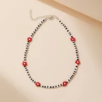 Bohemian Vintage Miyuki Beads Chain Solid Color Necklace Wholesale Doublewinwholesale sku image 10