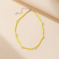 Bohemian Vintage Miyuki Beads Chain Solid Color Necklace Wholesale Doublewinwholesale sku image 13