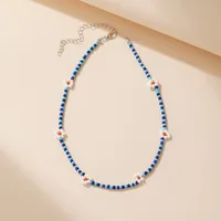 Bohemian Vintage Miyuki Beads Chain Solid Color Necklace Wholesale Doublewinwholesale sku image 11
