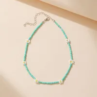 Bohemian Vintage Miyuki Beads Chain Solid Color Necklace Wholesale Doublewinwholesale sku image 14