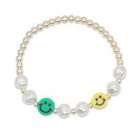 Smile Face Bohemian No Inlaid Soft Clay Bracelets Wholesale main image 5