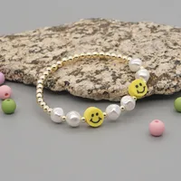 Smile Face Bohemian No Inlaid Soft Clay Bracelets Wholesale sku image 3