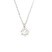 Lotus Fashion Stainless Steel Necklace Wholesale sku image 2