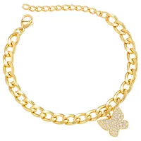 Butterfly Fashion 304 Stainless Steel Copper Bracelets Wholesale sku image 1