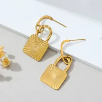 Geométrico Moda Acero Inoxidable Sin Incrustaciones Enchapado Pendientes main image 2