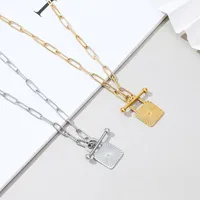 Geometric Stainless Steel Titanium Steel Pendant Necklace Wholesale main image 1