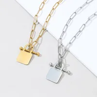 Geometric Stainless Steel Titanium Steel Pendant Necklace Wholesale main image 2